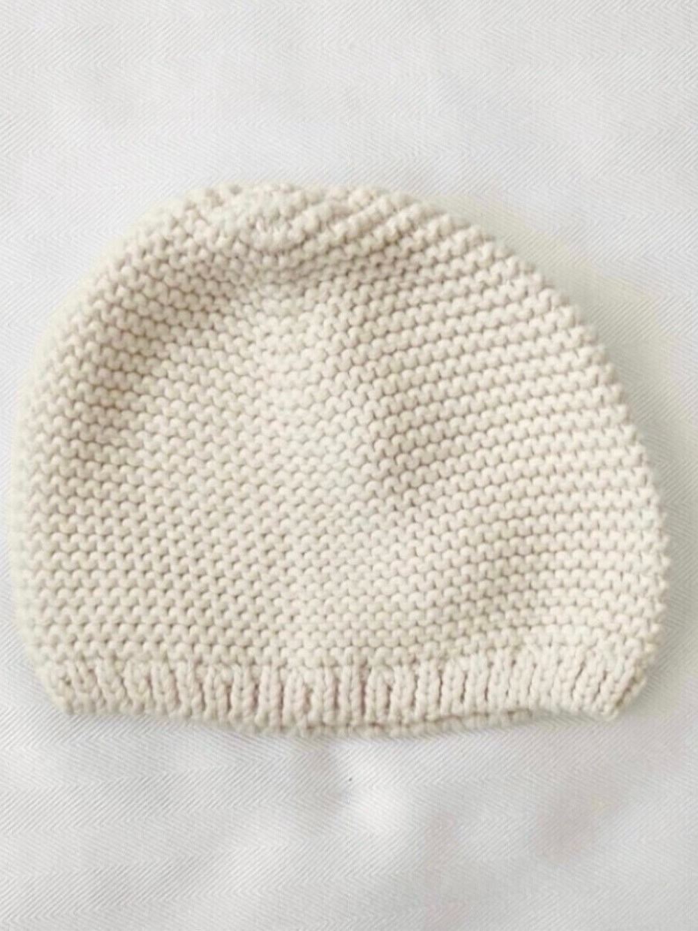 Kids Cream Knit Beanie - Soft Baby Hat